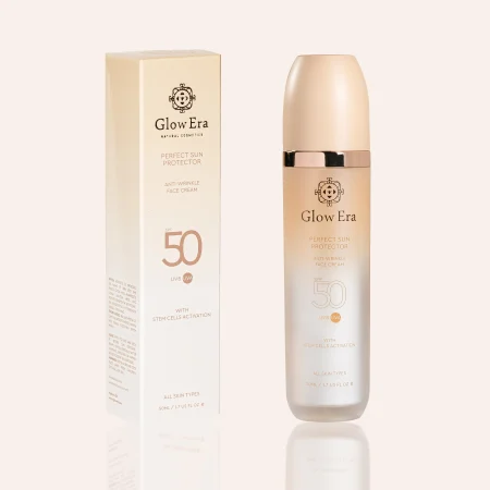 ΑΝΤΗΛΙΑΚΟ GLOW ERA PERFECT SUN PROTECTOR SPF50 ΜΕ 4 ΒΛΑΣΤΟΚΥΤΤΑΡΑ 50ml