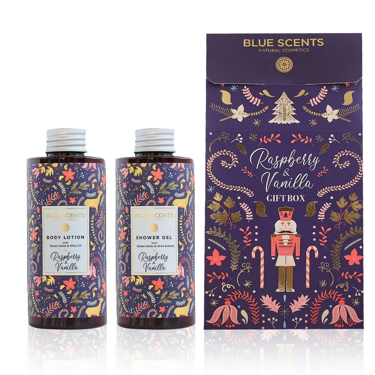 GIFT BOX CHRISTMAS RASPBERRY & VANILLA BLUE SCENTS