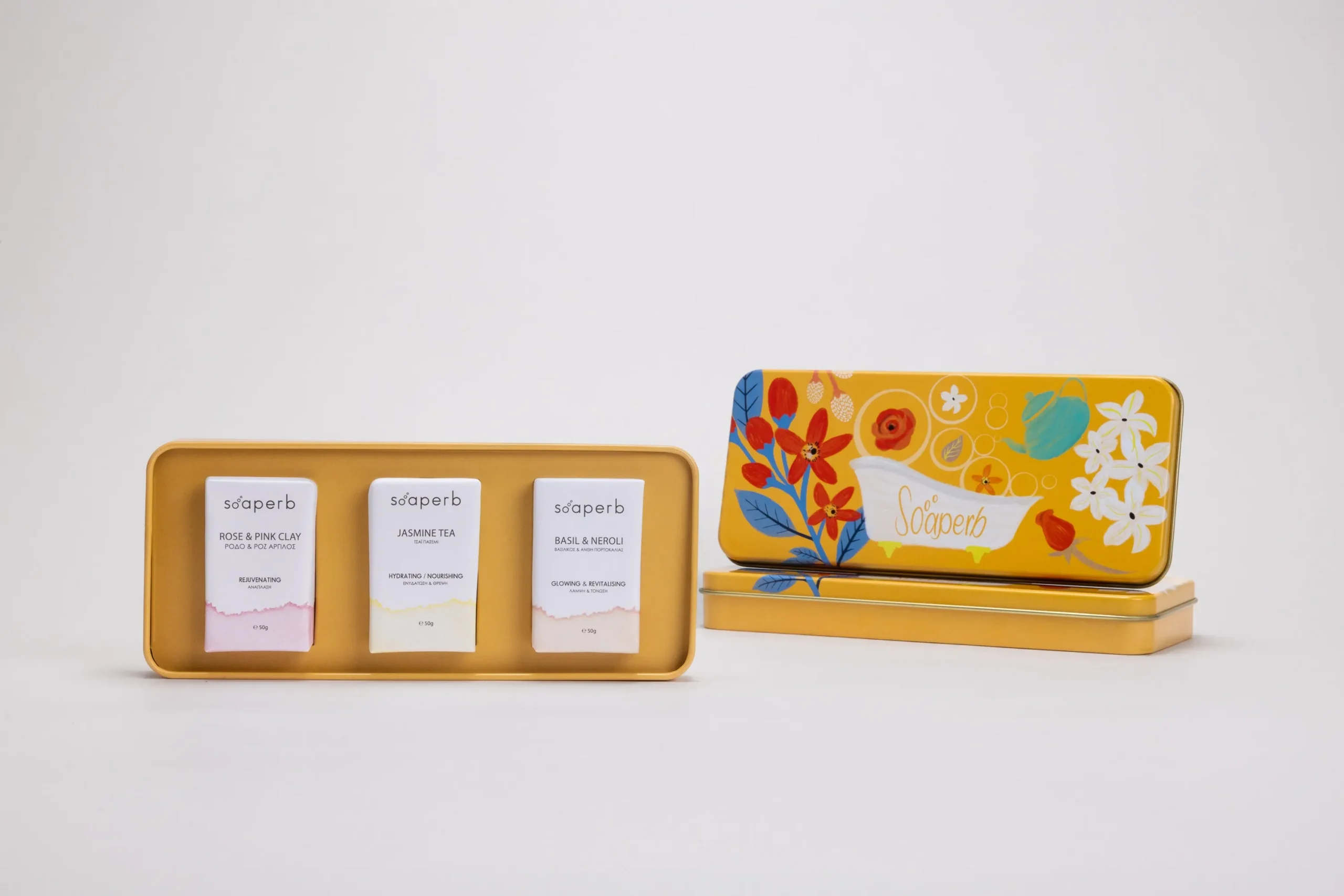 ΜΕΤΑΛΛΙΚΗ ΚΑΣΕΤΙΝΑ ΦΡΟΥΤΩΔΗΣ ΚΑΙ ΜΥΡΩΔΑΤΗ - SOAPERB FRUITY & FLORAL - Image 3