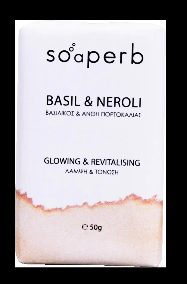 ΣΑΠΟΥΝΙ ΒΑΣΙΛΙΚΟΣ ΚΑΙ ΝΕΡΟΛΙ, 50ΓΡ - SOAPERB BASIL & NEROLI