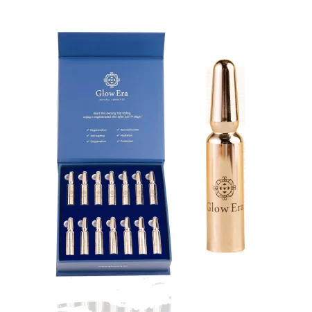 ΑΜΠΟΥΛΕΣ ΠΡΟΣΩΠΟΥ GLOW ERA ΓΙΑ ΑΝΑΠΛΑΣΗ ΜΕ ΕΚΚΡΙΜΑ ΣΑΛΙΓΚΑΡΙΟΥ HELIX ASPERSA, set 14 X1,5ml