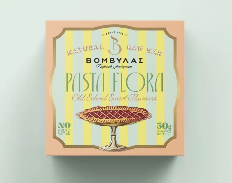 Μπάρα Φυτική χωρίς Ζάχαρη με Γεύση Πάστα Φλώρα 50gr Βομβύλας