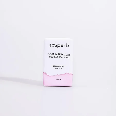 Σαπούνι Τριαντάφυλλο και Ροζ Άργιλος 50gr – Soaperb Rose & Pink Clay