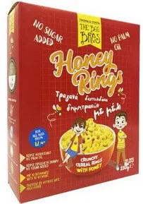 Δημητριακά Τραγανά Δαχτυλιδάκια Μελιού 250gr The Bee Bros