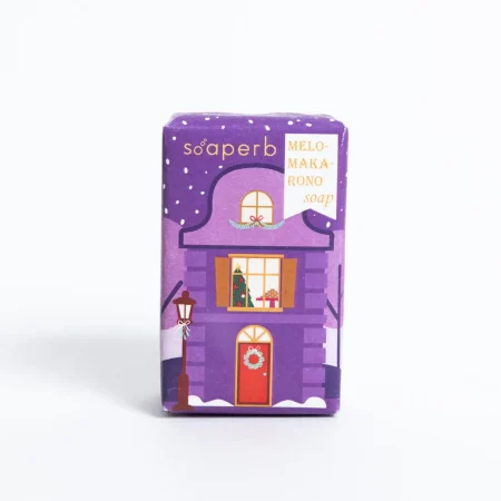 Σαπούνι Μελομακάρονο Μωβ 50gr – Soaperb Purple House