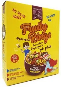 Δημητριακά Φρουτένια Δαχτυλιδάκια Μελιού 250gr The Bee Bros