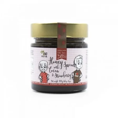 Άλειμμα Μελιού με Κακάο και Φράουλα 300gr The Bee Bros