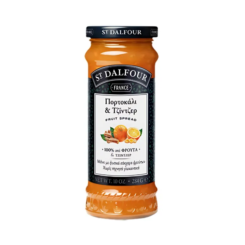 Μαρμελάδα St Dalfour Πορτοκάλι Τζίντζερ χωρίς Ζάχαρη 284gr
