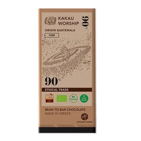 Kakau Σοκολάτα Bio Γουατεμάλα 90% 75gr