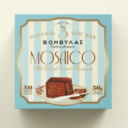 Μπάρα Φυτική χωρίς Ζάχαρη με Γεύση Μωσαϊκό 50gr Βομβύλας