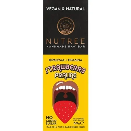 Μπάρα Ενέργειας Πραλίνα Φράουλα 60gr Nutree