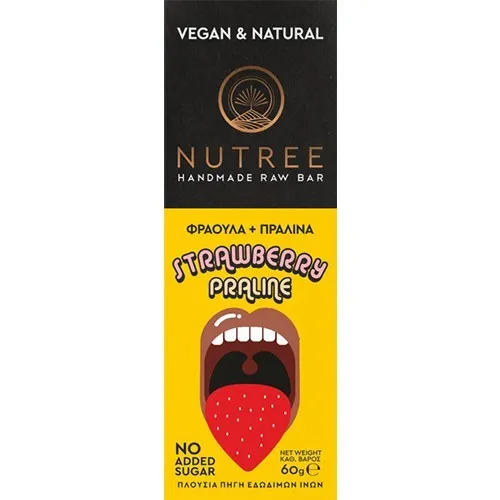 Μπάρα Ενέργειας Πραλίνα Φράουλα 60gr Nutree