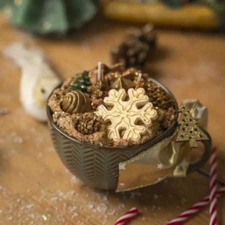 Χειροποίητα Κεριά Snowflake με Χριστουγεννιάτικο Άρωμα