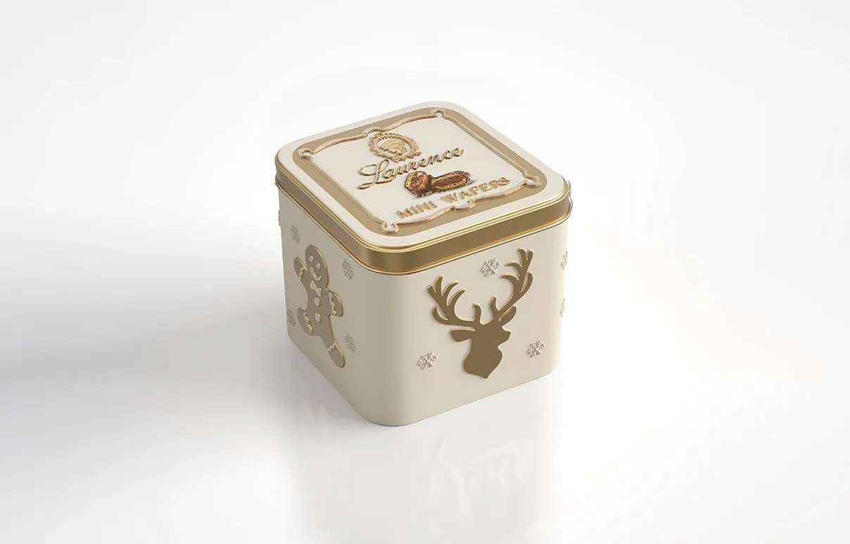 Μεταλλικό Κουτί Μίνι Γκοφρετάκια Σοκολάτας Laurence