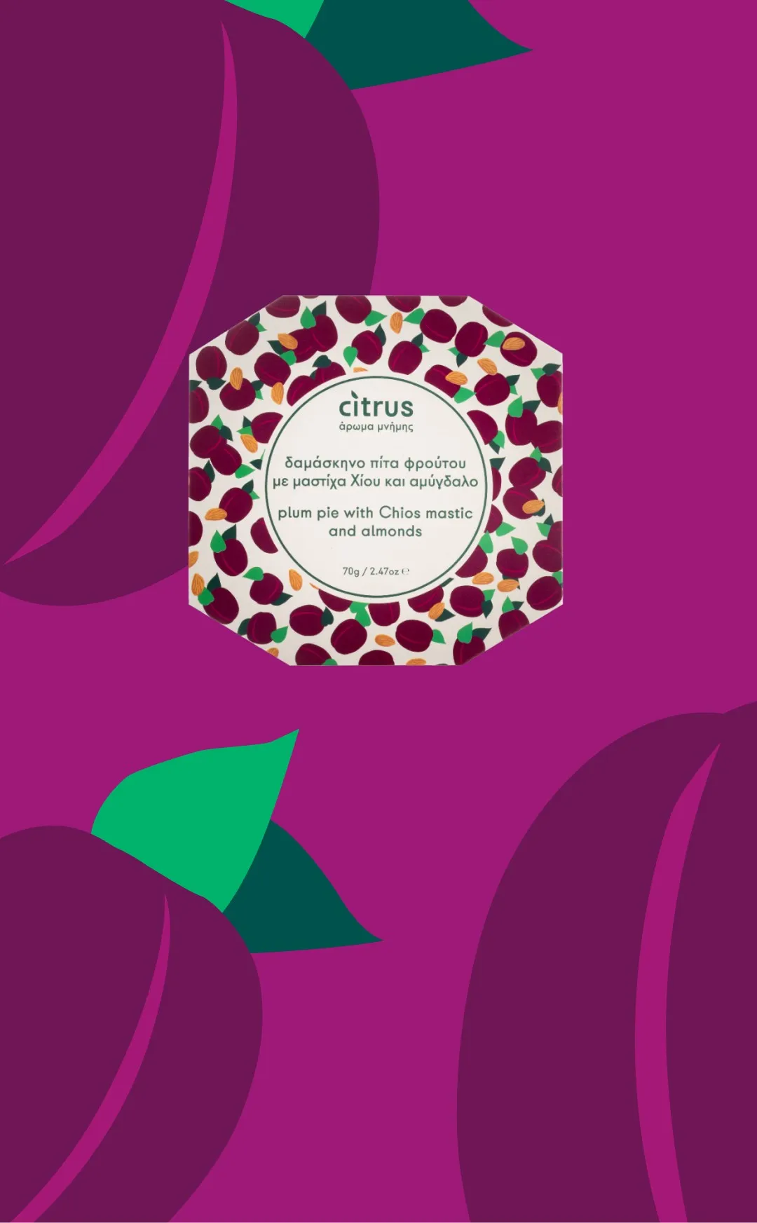 Δαμάσκηνο Πίτα Φρούτου με Μαστίχα Χίου και Αμύγδαλο