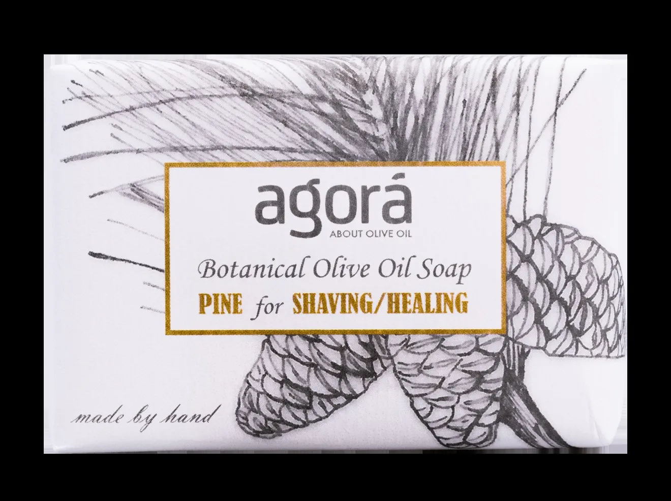 Σαπούνι Πεύκο για Ξύρισμα 120gr Agora - Pine for Shaving / Healing - Image 3