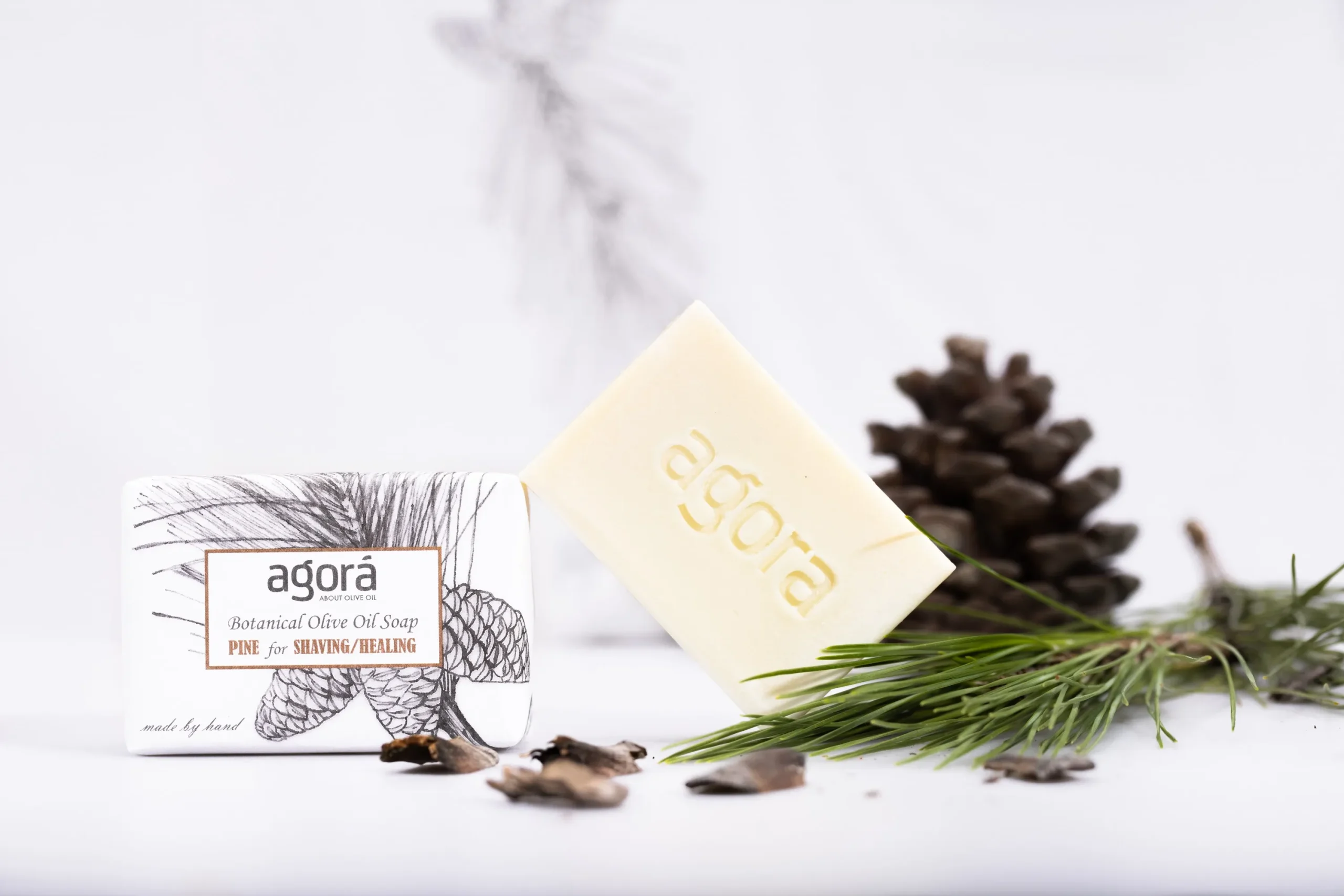 Σαπούνι Πεύκο για Ξύρισμα 120gr Agora - Pine for Shaving / Healing - Image 5