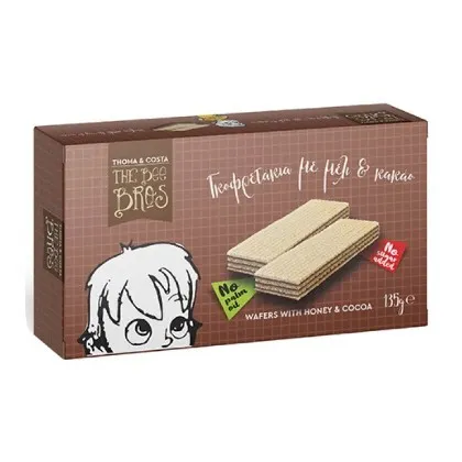 Γκοφρέτες με Μέλι και Κακάο 135gr The Bee Bros