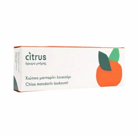Το Χιώτικο Μανταρίνι, το φρούτο που κυριαρχούσε για χρόνια στις εξαγωγές της Χίου, δίνει στο λουκούμι μας την ένταση και το άρωμα που το κάνουν ξεχωριστό.