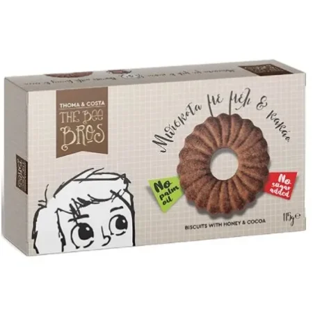 Μπισκότα με Μέλι και Κακάο 115gr The Bee Bros