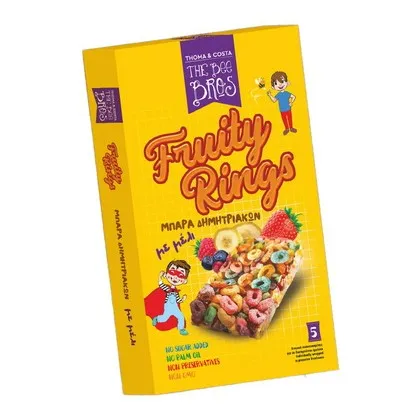 Μπάρες Δημητριακών με Μέλι και Φρούτα 5x25gr The Bee Bros