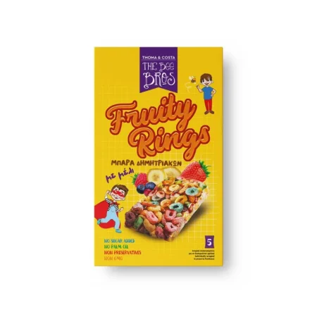 Μπάρες Δημητριακών με Μέλι και Φρούτα 5x25gr The Bee Bros