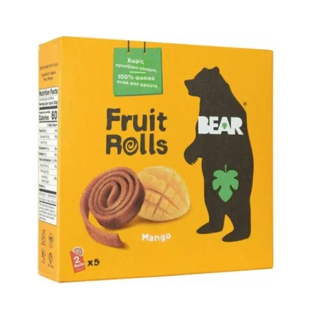 Bear Fruit Rolls Μάνγκο Χωρίς Ζάχαρη 5x20gr