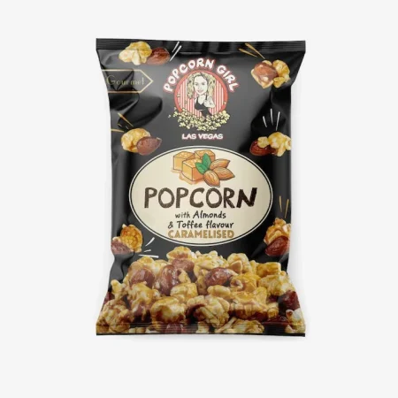 Popcorn Καραμελωμένο με Αμύγδαλο & Toffee Girl Las Vegas 65gr
