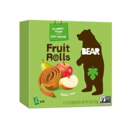 Bear Fruit Rolls Μήλο-Αχλάδι Χωρίς Ζάχαρη 5x20gr