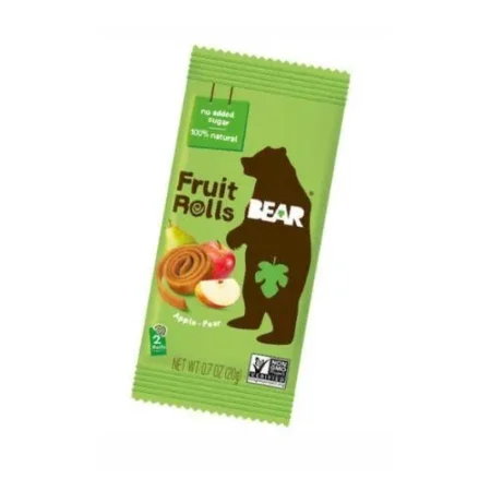 Bear Fruit Rolls Μήλο-Αχλάδι Χωρίς Ζάχαρη 5x20gr